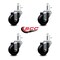 Service Caster 3'' Soft Rubber Wheel Swivel 7/16'' Grip Ring Stem Caster Set, 4PK SCC-GR20S314-SRS-716138-4 - alternate 4